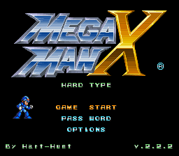 Mega Man X - Hard Type (v.2.2.2) Title Screen